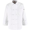 Vf Imagewear Chef Designs 10 Button-Front Chef Coat, Knot Buttons, White, Polyester, 3XL 0421WHRG3XL